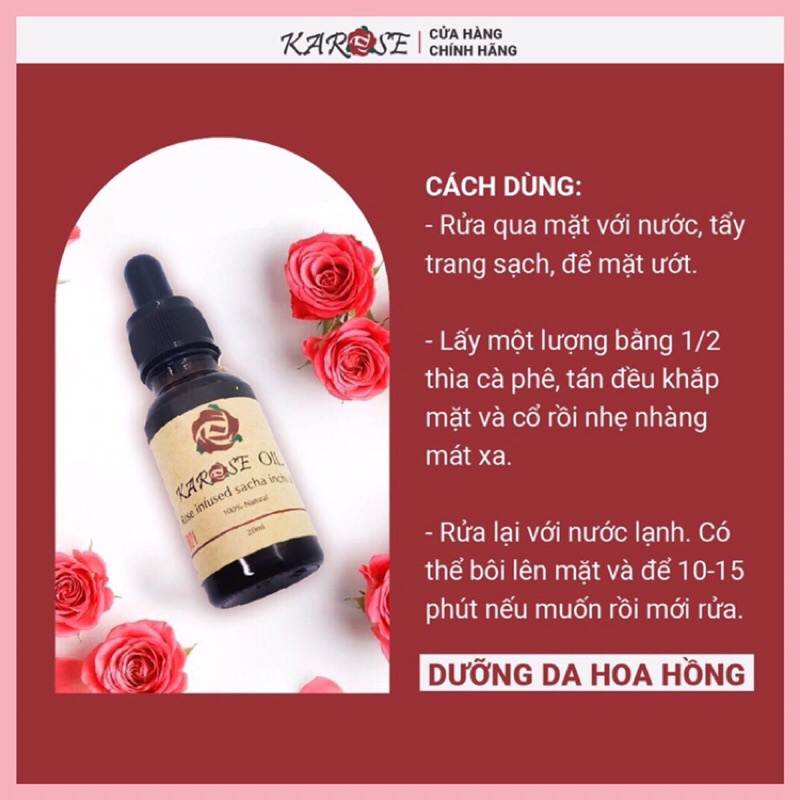 [Hàng Chính Hãng] Dầu Dưỡng Hoa Hồng Karose Oil 20ml | BigBuy360 - bigbuy360.vn