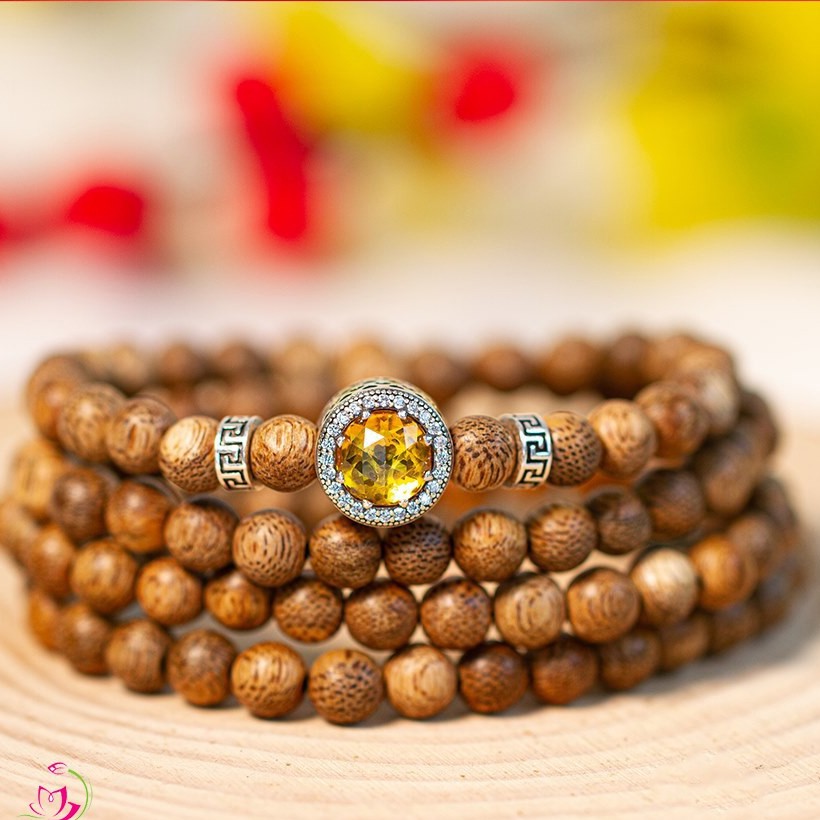 Vòng Tay Trầm Hương 108 hạt CHO NỮ MIX CÙNG ĐÁ NGŨ SẮC HỢP TỪNG MỆNH | BigBuy360 - bigbuy360.vn