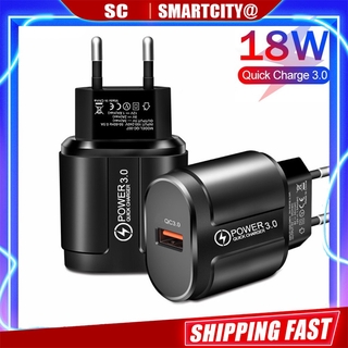 Củ sạc nhanh qc 3.0 usb us eu cho iphone samsung xiaomi