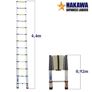 Thang Nhôm Rút Hakawa HK144 cao max 4.4m chính hãng-bảo hành 2 năm
