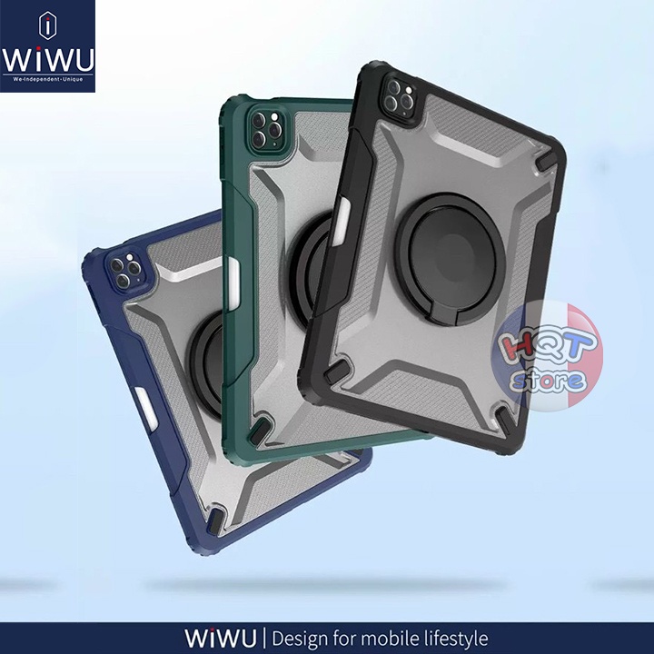 Ốp lưng chống sốc WiWU Mecha Rotative Stand i.(Pad) Pro 11 inch / Air 4 / Air 5 10.9 inch có giá đỡ iRing