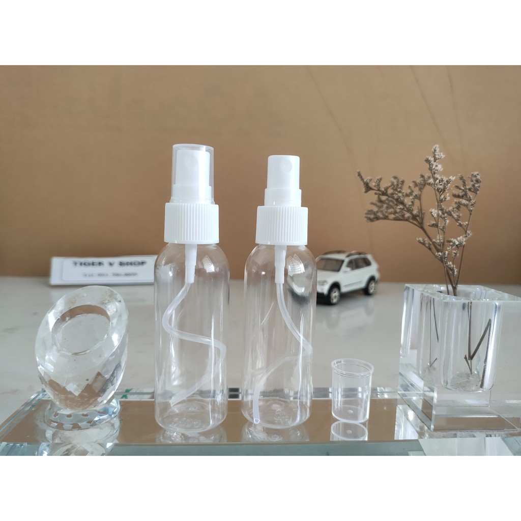 [Giá sỉ] 50 chai nhựa Pet xịt phun sương 50ml và 100ml trong suốt