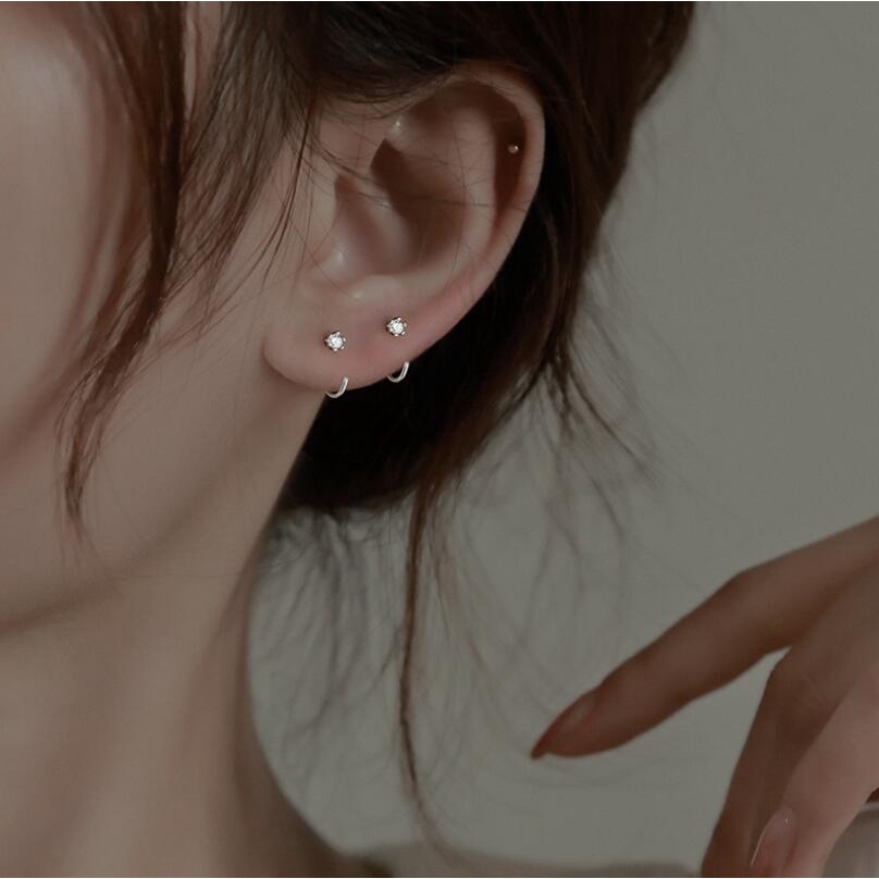 Bông Tai Đính Đá zircon Thời Trang Cho Nữ