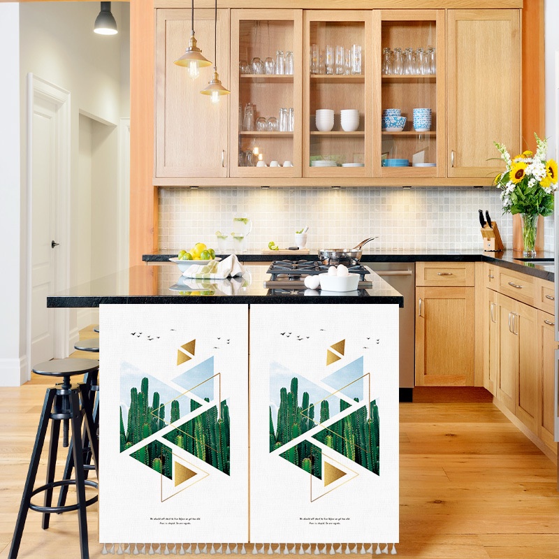 🌈Dụng cụ làm đẹp nhà Feifei🔥Rèm cửa chia phòng bằng vải thiết kế phong cách bắc âu dành cho nhà bếp