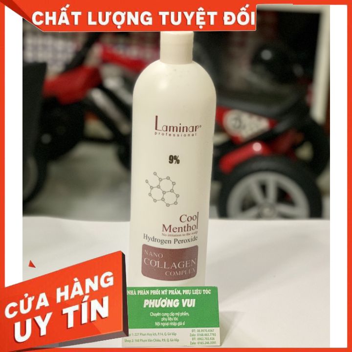 Oxy trợ nhuộm tóc LAMINAR 1000ml 3%-6%-9%-12% Collagen không kích ứng da đầu -không rat da đầu có mùi thơm