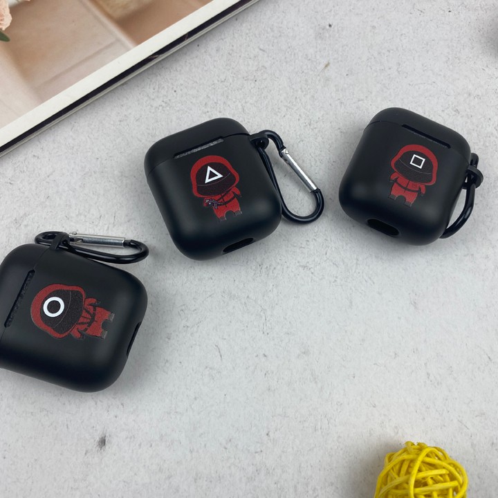 [Squid Game] Case Airpods 1/2/Pro, Vỏ ốp case bảo vệ bao đựng tai nghe không dây bluetooth hình Squids Game - Mã TZAP340