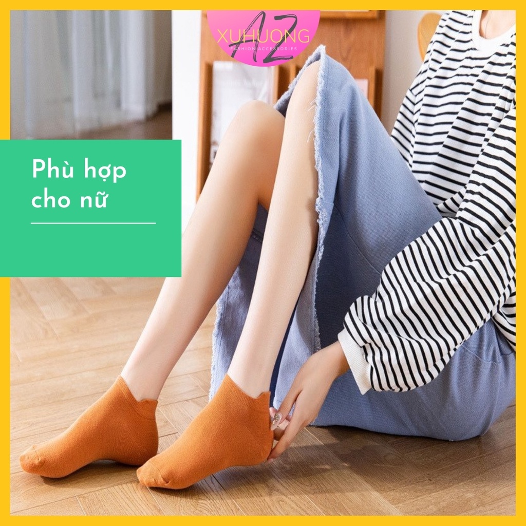 Tất cổ ngắn gót thuyền nhiều màu cao cấp COMBO 10 ĐÔI cho nữ. Vớ nữ cổ ngắn cao cấp.