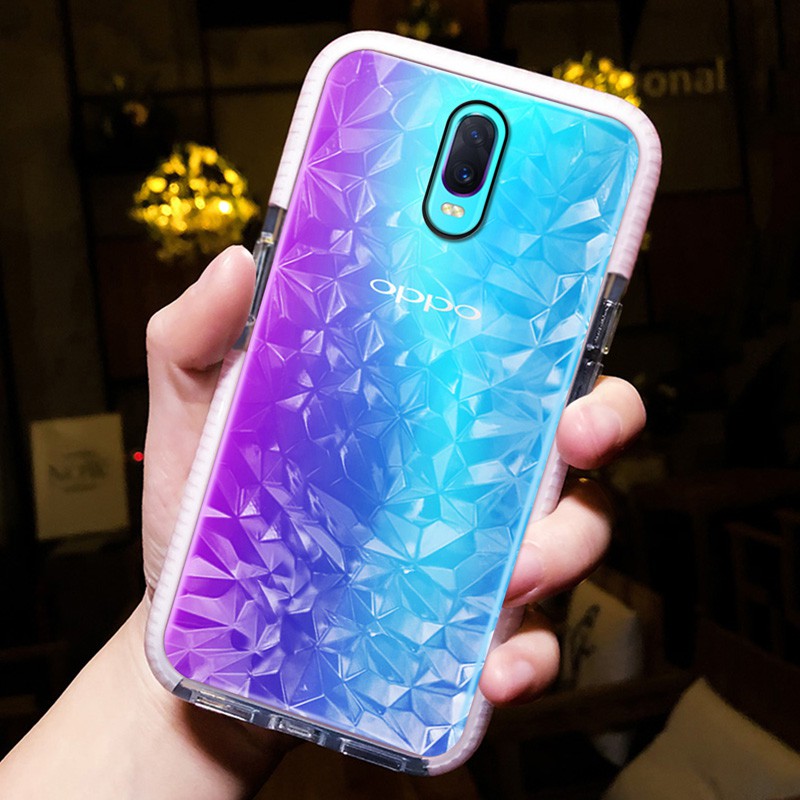 Ốp điện thoại họa tiết kim cương thời trang cho OPPO R9 R9+ R9s R9s+ R11 R11+ R11s R11s+ R15 R17 R17pro