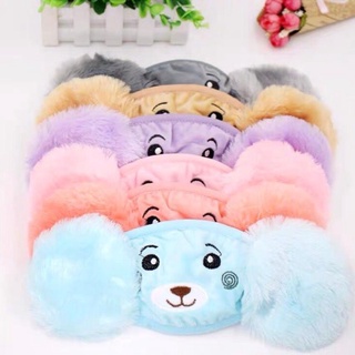 Khẩu trang mùa đông- bịt tai giữ ấm chất liệu vải bông- dày dặn- giao màu ngẫu nhiên - KTBT