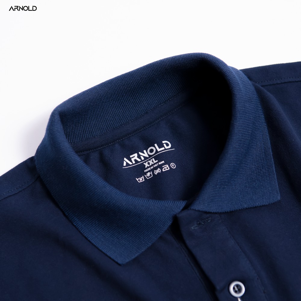 [Mã LTP50 giảm 50000 đơn 150000] Áo thun polo nam cổ bẻ màu xanh dương vải cá sấu Cotton trẻ trung, thoáng mát - Arnold | BigBuy360 - bigbuy360.vn