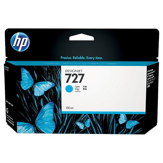 HP 727 130-ml Cyan DesignJet Ink Cartridge (B3P19A)