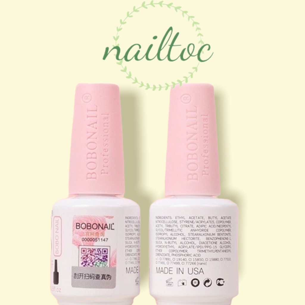 Sơn Gel Bobo Màu Trắng, Màu Đen Lên Chuẩn Màu Dung Tích 15ml