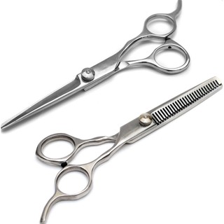 Bộ 2 kéo cắt và tỉa tóc 6inch Cao cấp (Trắng)