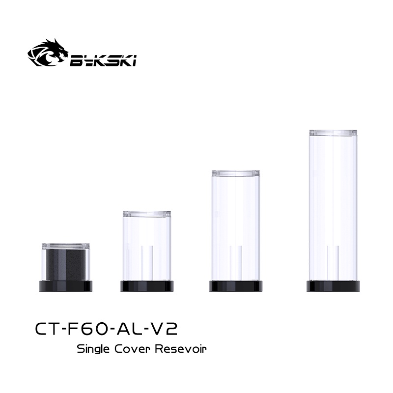 Bykski CT-F60-AL-V2 100 150 200mm X 60mm Đường kính xi lanh Bể chứa nước mở rộng cho Máy bơm Bykski Mở rộng / Bể chứa nước làm mát