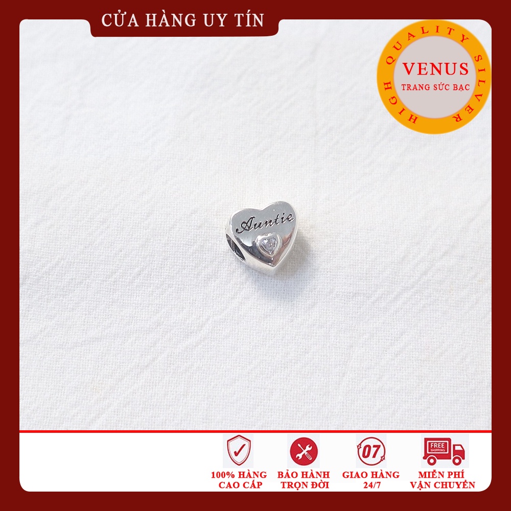 [Charm bạc 925 cao cấp] Charm trái tim in hình thành viên trong gia đình- Mã sản phẩm VENUSFML