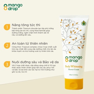 Kem tắm dưỡng trắng Mango Drop Body Whitening Shower Cream
