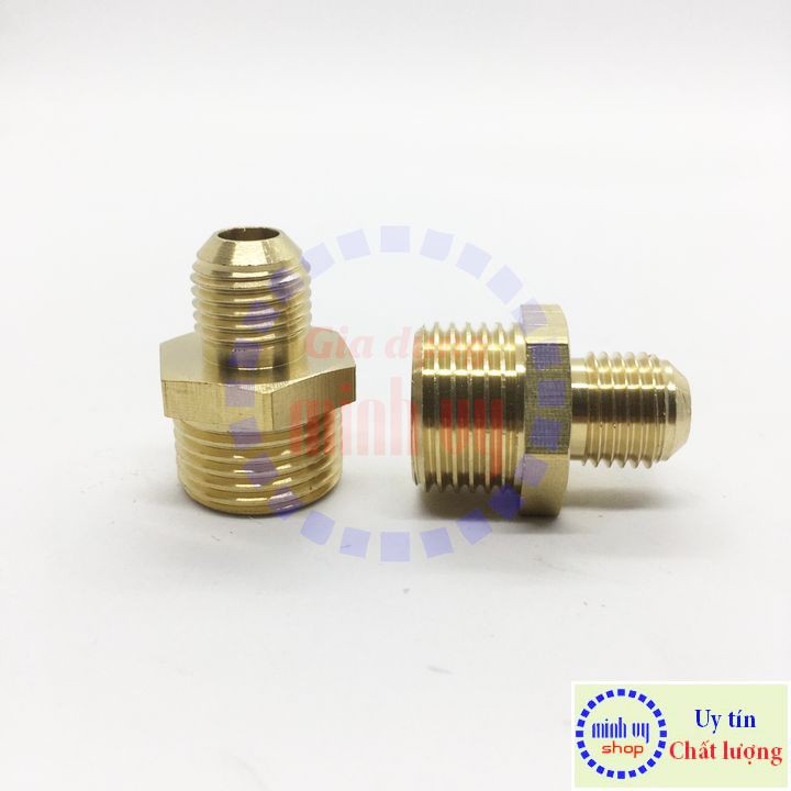 Khớp chuyển  - đầu chuyển ren NGOÀI 21mm   sang ren NGOÀI 14mm - phụ kiện máy rửa xe N21-N14loi