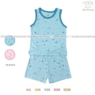 Bộ Ba Lỗ Xanh Lơ Nhạt Nous (Size 6-9 Tháng Đến 18-24 Tháng)