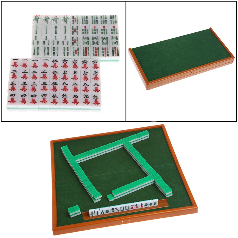 Bộ Bài Mạt Chược Mini 144 Trò Chơi Có Thể Gấp Gọn Mang Đi Du Lịch Tiện Lợi