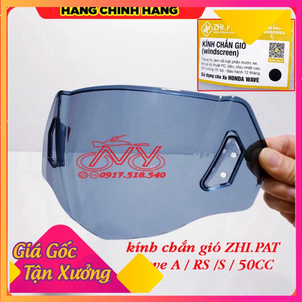 Kính chắn gió (Mão Đầu Đèn) Zhipat cho Exciter 150/135, Wave A 110/100, Wave RSX, Winner, Winner X, Sirius . (Ảnh Sp thậ