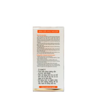 [CHÍNH HÃNG] Bình Sữa PPSU Wesser Cổ Nhỏ 140ml
