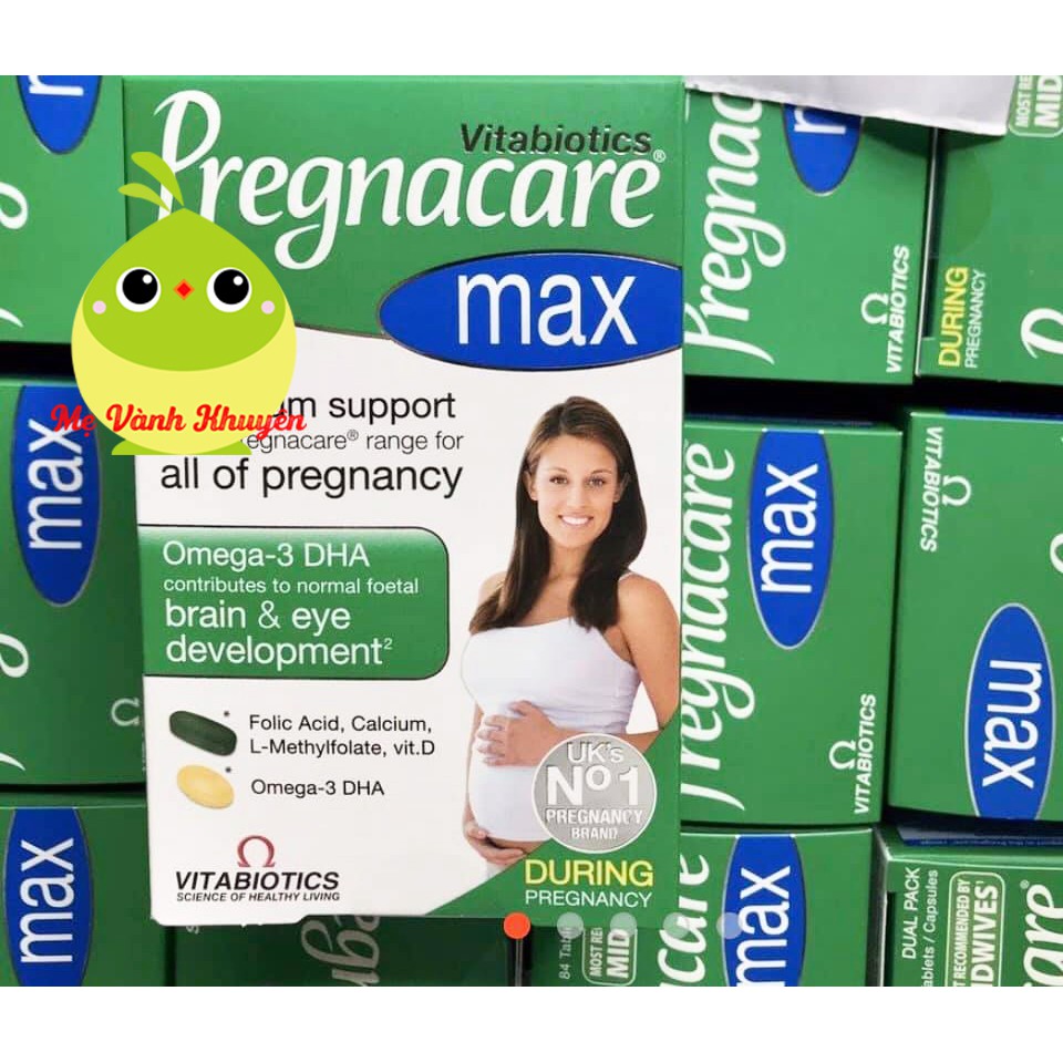 Vitamin bầu cho bà bầu và mẹ sau sinh Pregnacare Max, UK (84v)