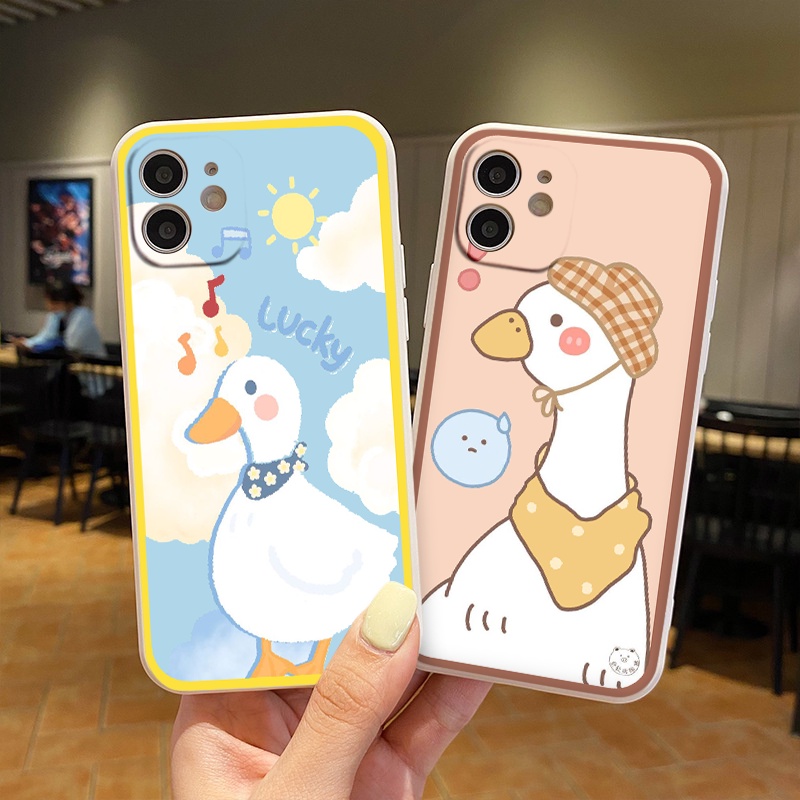 Ốp iphone ốp chú vịt lucky đội mũ  ip từ iphone 6 đến  13prm