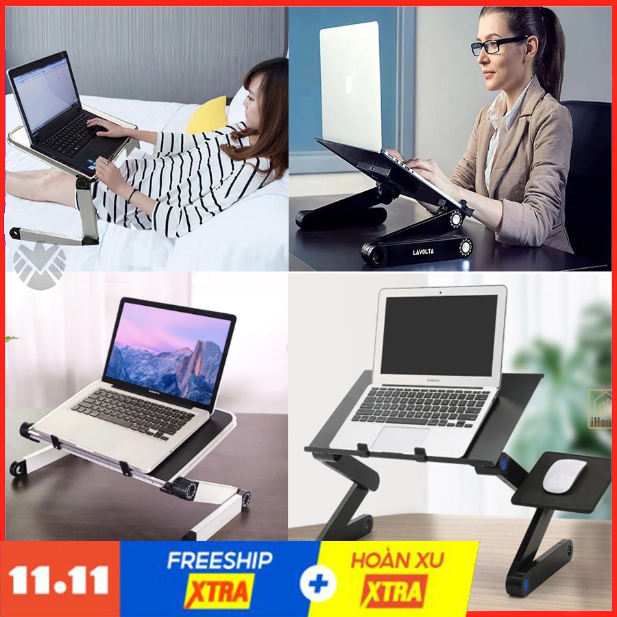 giá đỡ laptop kiêm bàn gấp gọn đa năng bền khoẻ, BH 1 năm