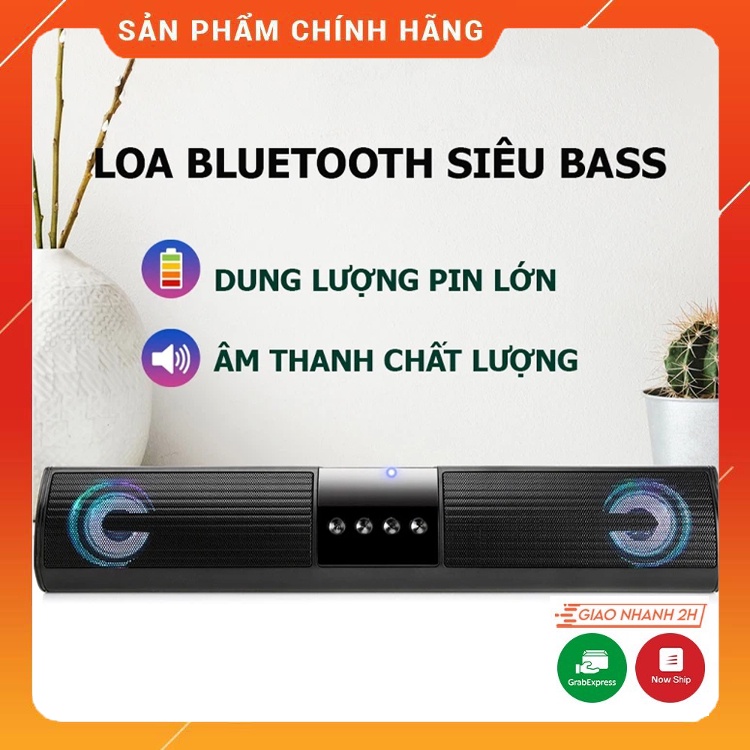 Loa Bluetooth Speaker A2 Dáng Dài 2 Loa Cực Đỉnh, Kiểu Dáng Sang Trọng, Hỗ Trợ Cắm Thẻ Nhớ. Bảo Hành 12 Tháng
