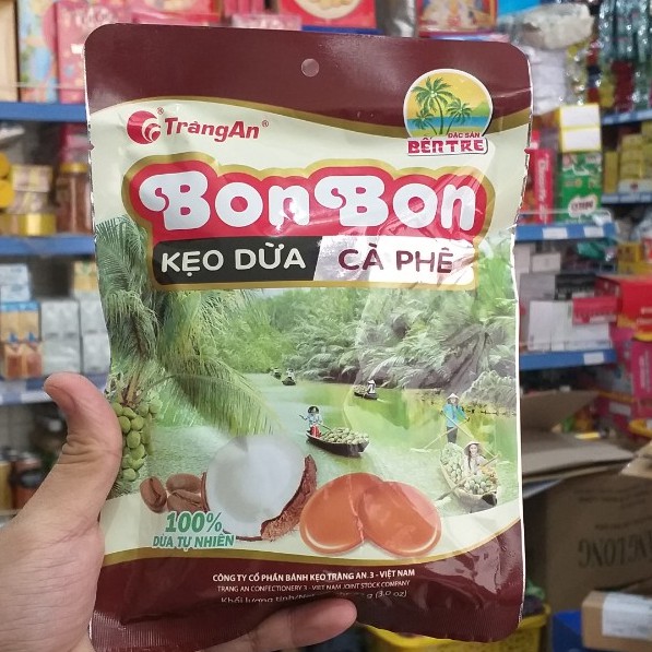 Kẹo Dừa Cà Phê Bon Bon Tràng An Gói 85g