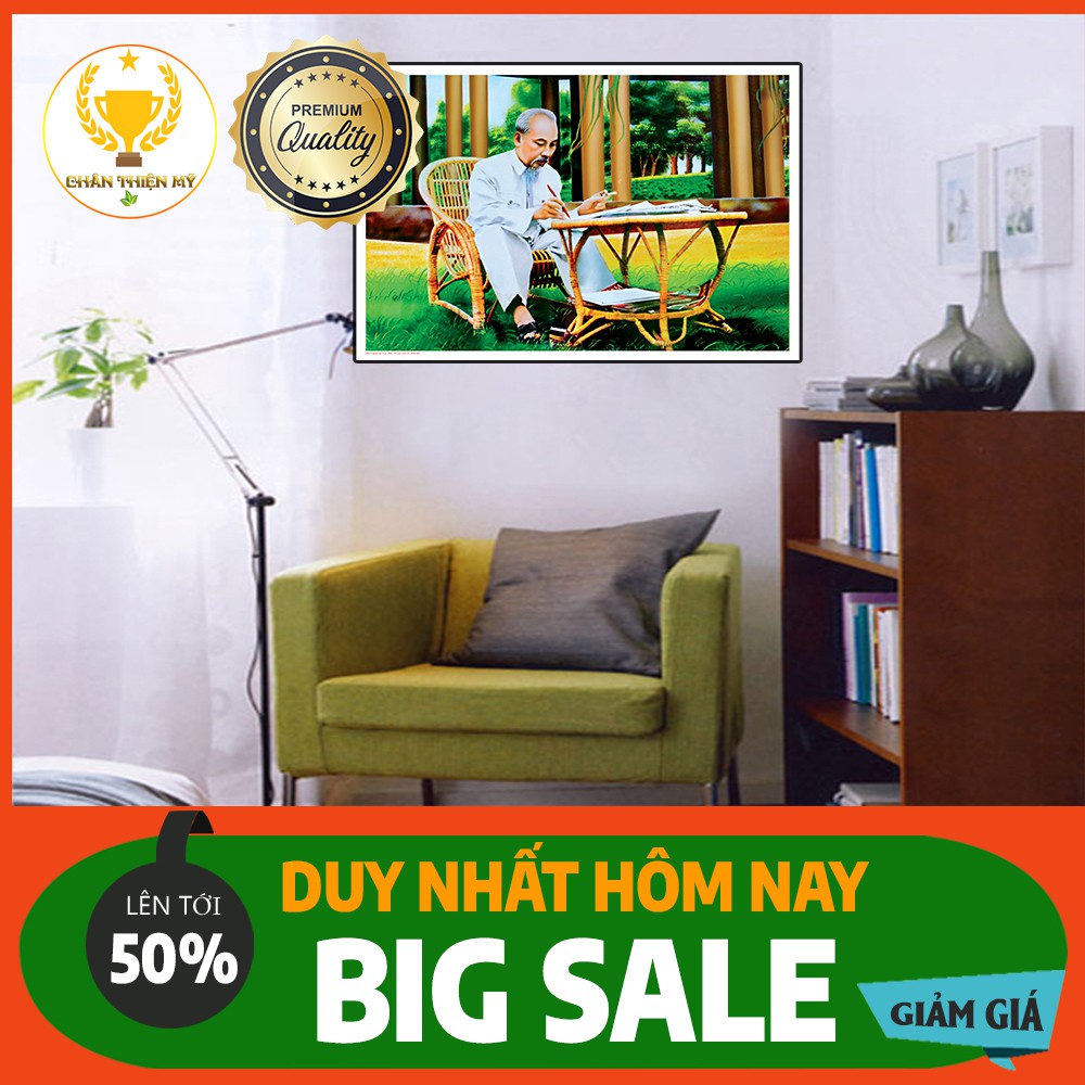 [GIẢM 50%] Tranh Bác Hồ thành phẩm có khung chất lượng thượng hạng độ phân giải cao !