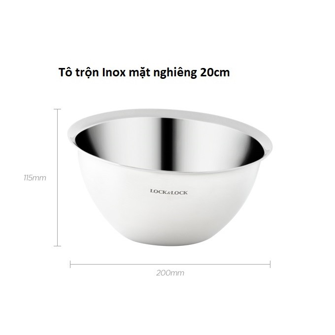 Tô trộn mặt nghiêng inox Lock&amp;Lock Mixing bowl MIX5