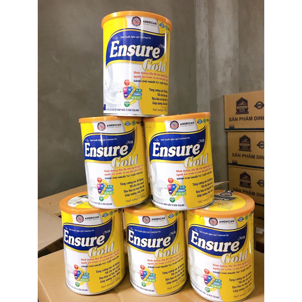 Sữa Ensure gold hàng việt nam chất lượng cao, dinh dưỡng cho người gầy, ốm yếu trước và sau phẫu thuật ( Hộp 900g )