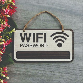 Bảng gỗ ghi thông tin Wifi quang đức , biển wifi gỗ quang đức, bảng gỗ thông báo mật khẩu wifi quang đức