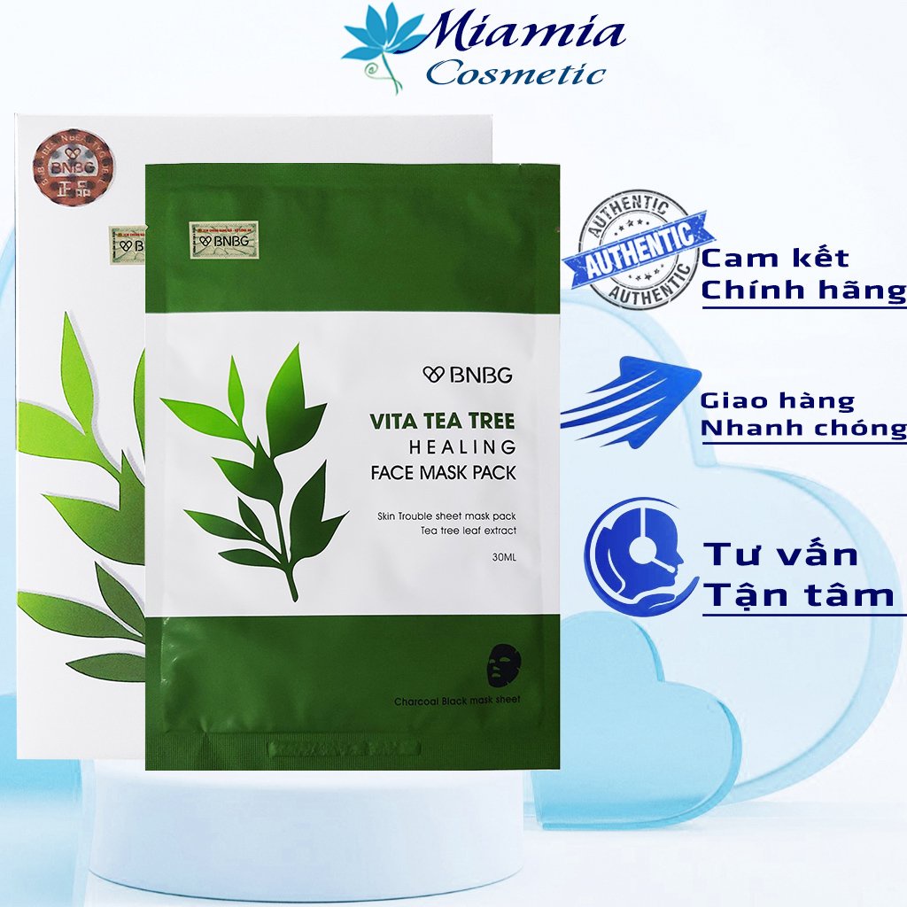 Mặt Nạ Tràm Trà BNBG [Miếng Lẻ] Vita Tea Tree Healing Face Mask Pack [NHẬP KHẨU CHÍNH HÃNG]