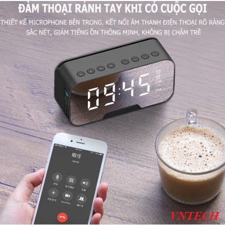 Loa Bluetooth Đồng Hồ G10 Cao Cấp, Kiêm Báo Thức, Đài FM, Màn Hình Led Tráng Gương