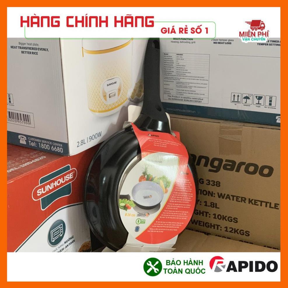 Chảo Rapido men Đức 28cm, Chảo chống dính bếp từ Rapido 28cm.