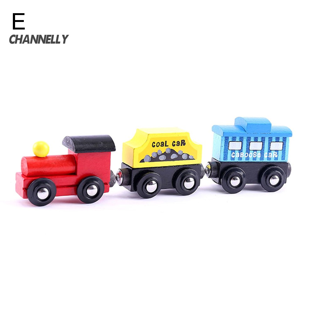 Set 3 Xe Lửa Đồ Chơi Bằng Gỗ Có Nam Châm Cho Bé