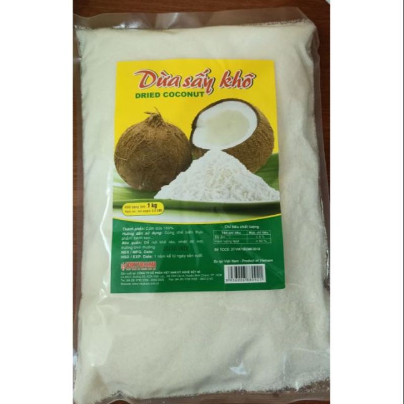 Cơm Dừa Sấy Khô Vikibomi Gói 1Kg