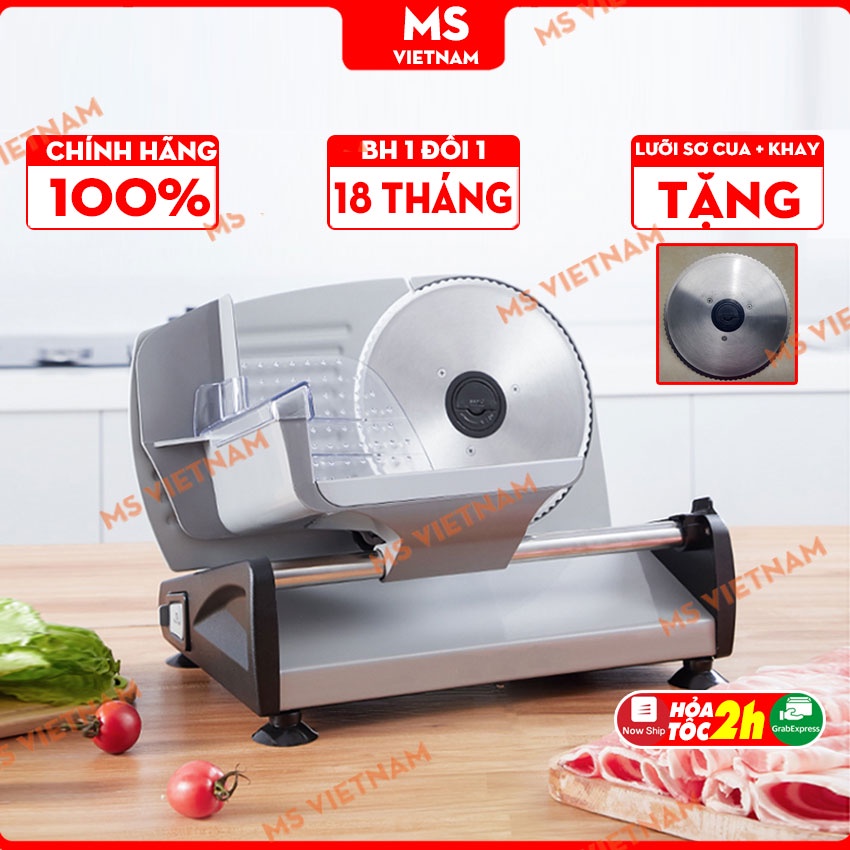 Máy Thái Thịt Đông, Thịt Chín Mini Cho Nhà Hàng, Gia Gình - BH 18 tháng 1 đổi 1 - MS Vietnam PLUS