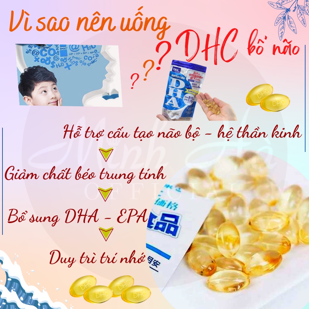 Viên uống bổ não DHC Nhật Bản bổ sung DHA 120 viên cho 30 ngày