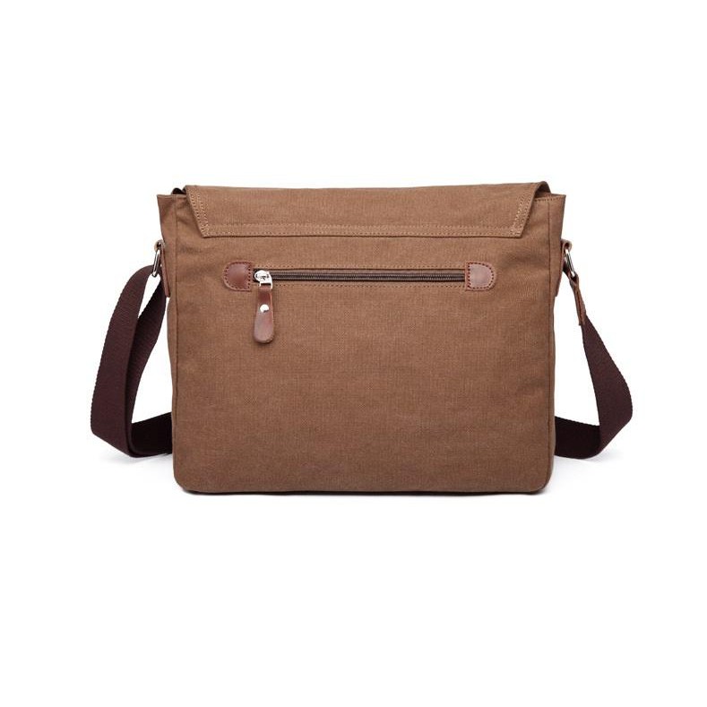 Cặp, Túi vải canvas đeo chéo thời trang cao cấp TV14 phối da độc đáo  - dùng cho đi học - đi làm - đi chơi