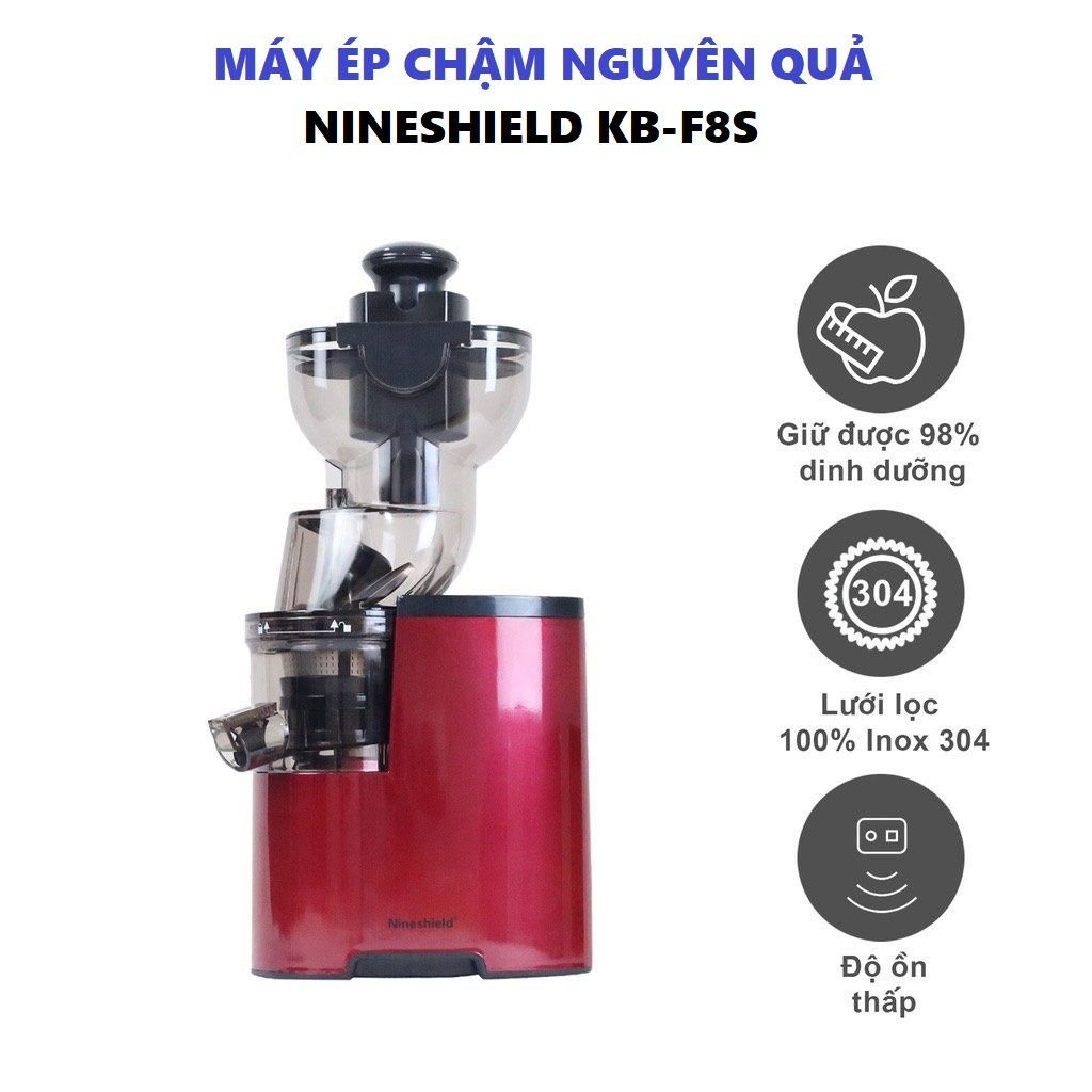 Máy ép chậm hoa quả Nineshield KB-F8S ép nguyên quả siêu mạnh