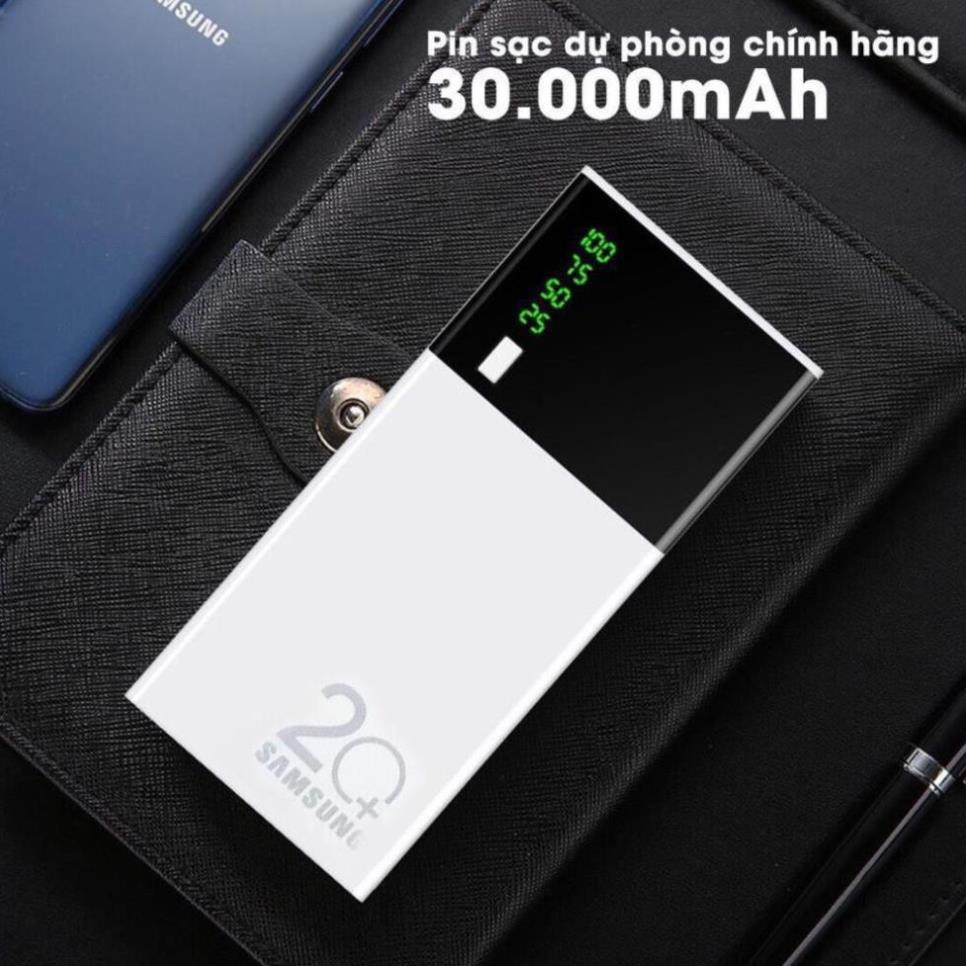 Sạc dự phòng samsung 💖FREESHIP💖 10000 mAh 2 cổng USB Sạc nhanh,màu trắng nhỏ gọn tiện lợi Tích Hợp Sạc Nhanh Fast Charge