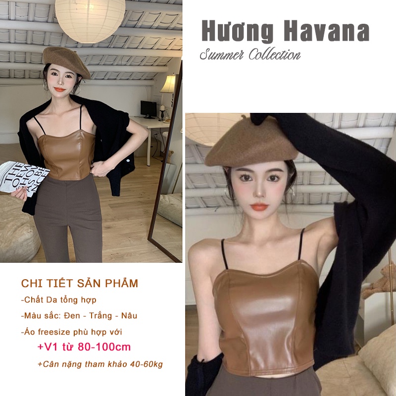 Áo bra da bóng lưng chun dây mảnh cá tính Havana FLA84
