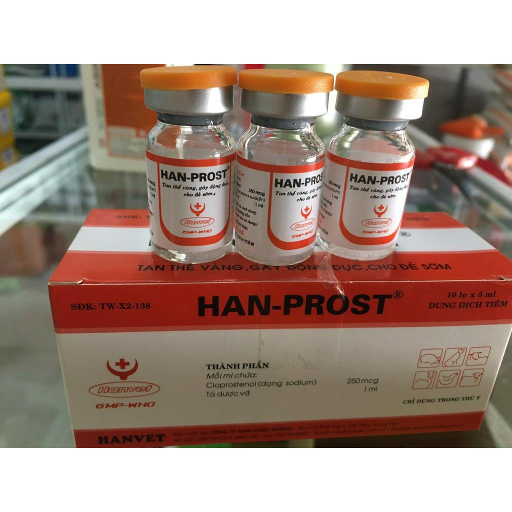 Hanprost 5ml,  hẹn đẻ, kí.ch lên giống, đẩy sạch nhau thai