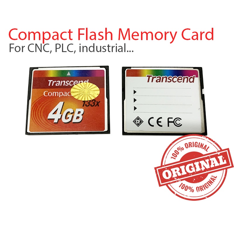 Thẻ nhớ Transcend CF 4GB (133x) chuyên dùng CNC, PLC, industrial