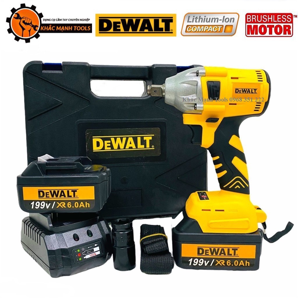 Máy Siết Bulong Dewalt Không Chổi Than, Tặng Mũi Bắn Vít DEWALT