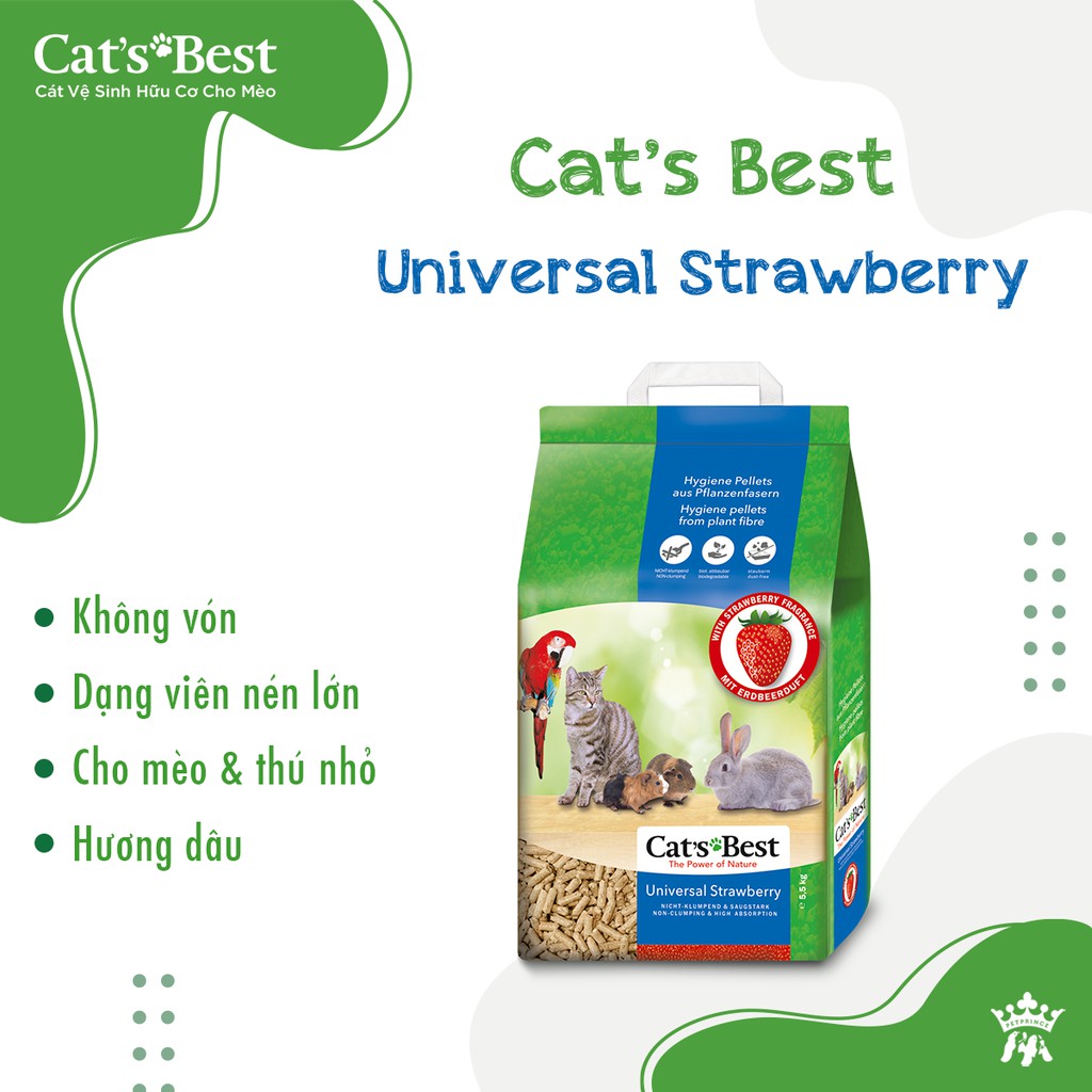gỗ nén CAT'S BEST 𝐔𝐧𝐢𝐯𝐞𝐫𝐬𝐚𝐥 chuyên dành cho thỏ,bọ,sóc bắc mỹ và mèo (khử mùi đỉnh)