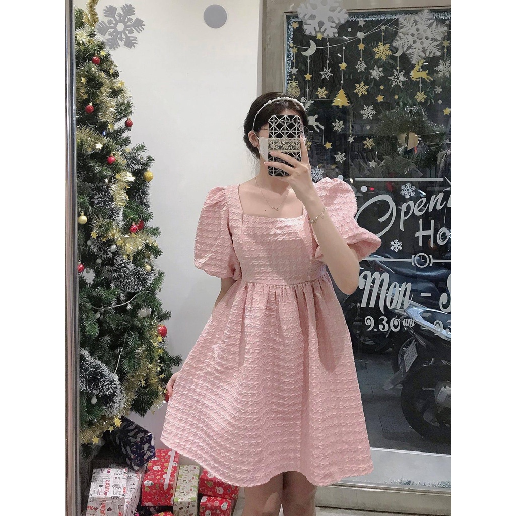 ĐẦM XỐP BABY DOLL NƠ LƯNG TAY BỒNG | BigBuy360 - bigbuy360.vn